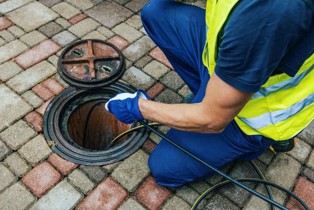 plumber unclogging toilet with hydro jetting Staunton, VA