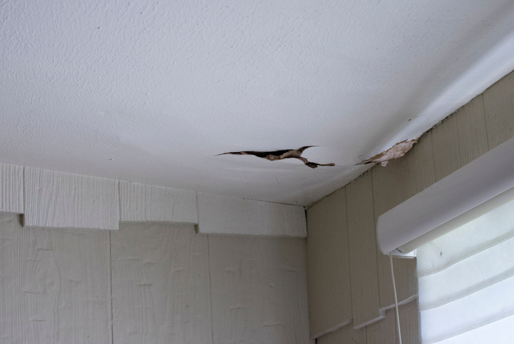 Water Damaged Crack in Ceiling Staunton, VA