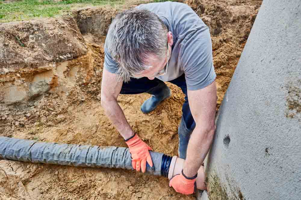 restored drain field / drain field connection