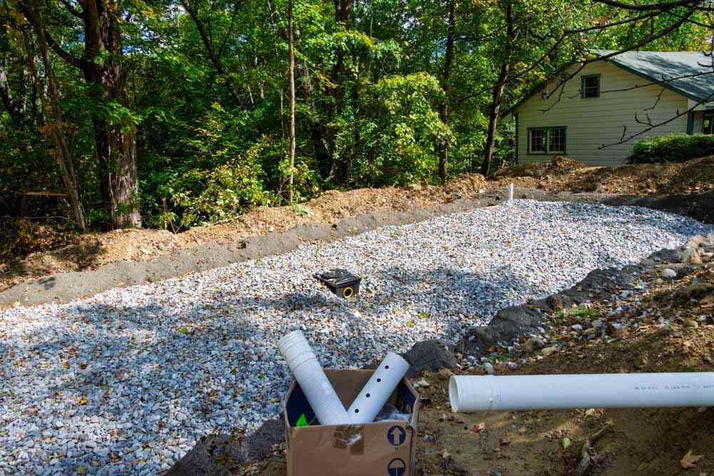 exposed drain field system