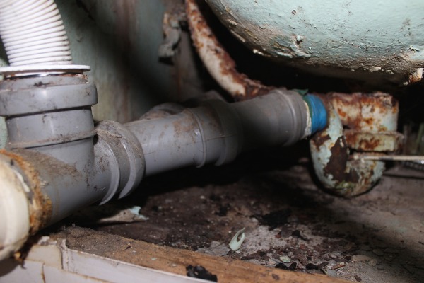 old drainage pipeline