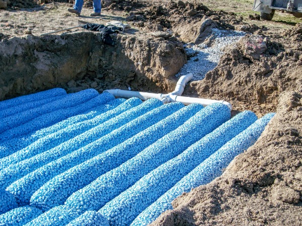 septic system drain field installation